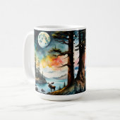 Sasquatch Staand onder het maanlicht Koffiemok (Voorkant links)