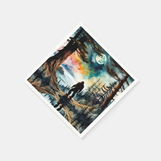 Sasquatch Staand onder het maanlicht Servet (Hoek)