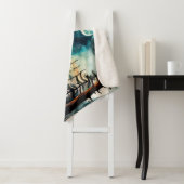 Sasquatch Staand onder het maanlicht Sherpa Deken (In situ)