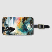 Sasquatch Staand op Ridge met uitzicht op de oceaa Bagagelabel (Voorkant (horizontaal))