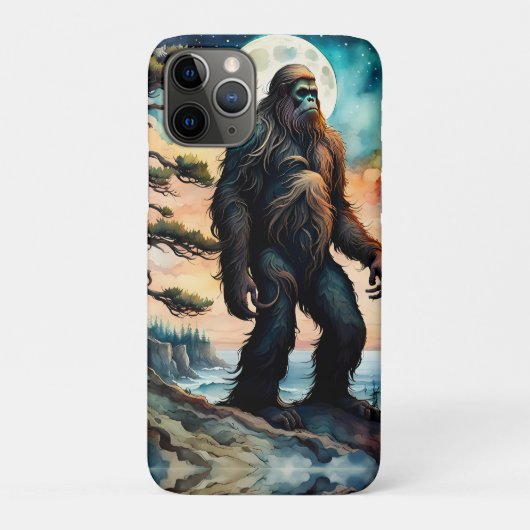Sasquatch Staand op Ridge met uitzicht op de oceaa Case-Mate iPhone Case (Achterkant)
