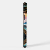 Sasquatch Staand op Ridge met uitzicht op de oceaa iPhone Hoesje (Rechterkant)