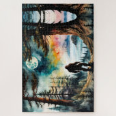 Sasquatch Staand op Ridge met uitzicht op de oceaa Legpuzzel (Verticaal)