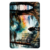 Sasquatch Staand op Ridge met uitzicht op de oceaa Magneet (Verticaal)