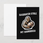 Sasquatch stal mijn zuurdesem bedankkaart (Voorkant / Achterkant)