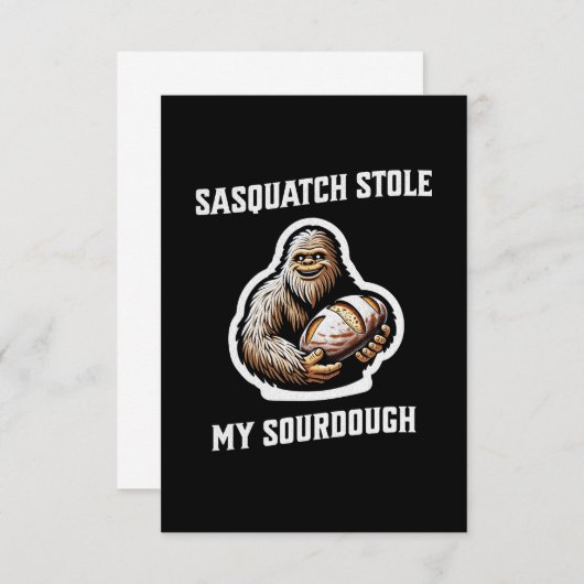 Sasquatch stal mijn zuurdesem bedankkaart (Voorkant / Achterkant)