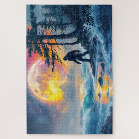 Sasquatch Standing on an Ocean Shore Legpuzzel (Verticaal)