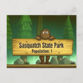 Sasquatch State Park Ansichtkaart – Grappige Bigfo Briefkaart (Voorkant)
