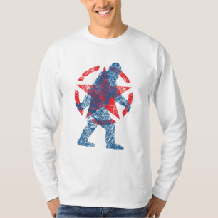 Sasquatch Stencil stijl T-shirt