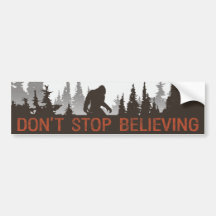 Sasquatch "Stop niet met geloven" Bumpersticker