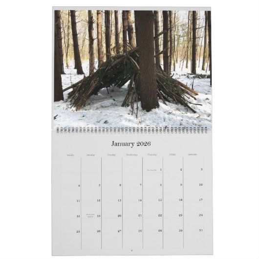 Sasquatch Structuren Muurkalender Kalender (Jan 2026)