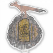 Sasquatch Talking Canyons, New Mexico Sticker (Voorkant)