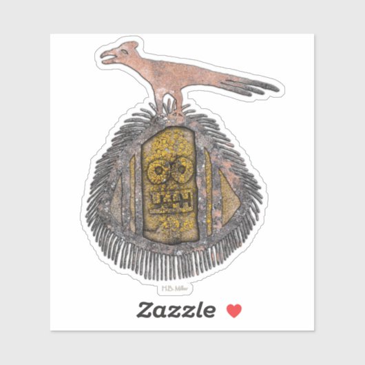 Sasquatch Talking Canyons, New Mexico Sticker (Vel)