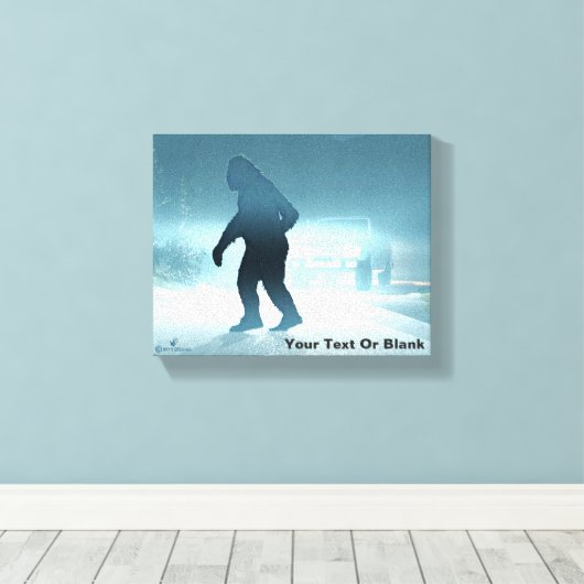 Sasquatch-teller Canvas Afdruk (Insitu (Houten vloer))