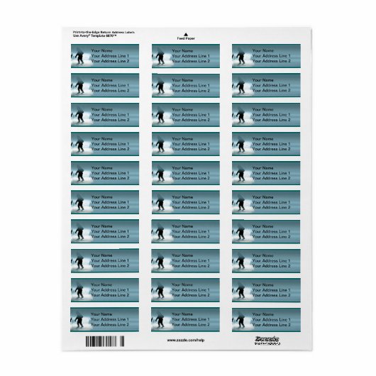 Sasquatch-teller Etiket (Full Sheet)