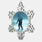 Sasquatch-teller Tin Sneeuwvlok Ornament (Rechts)
