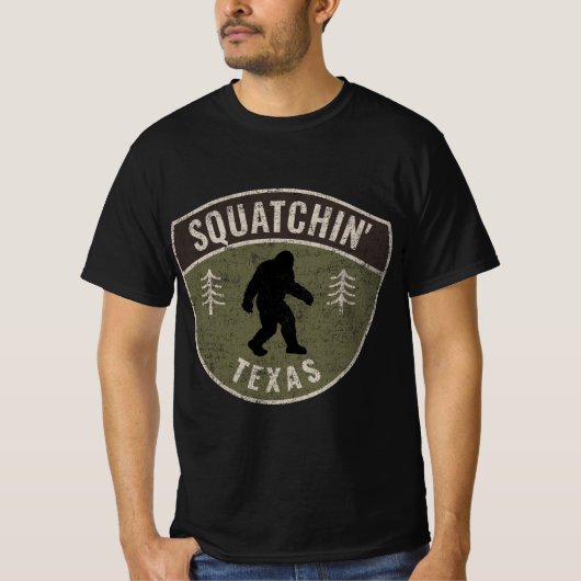 Sasquatch' Texas Big Foot Huntin T-shirt (Voorkant)