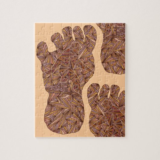 Sasquatch Track Bigfoot Fun Legpuzzel (Verticaal)