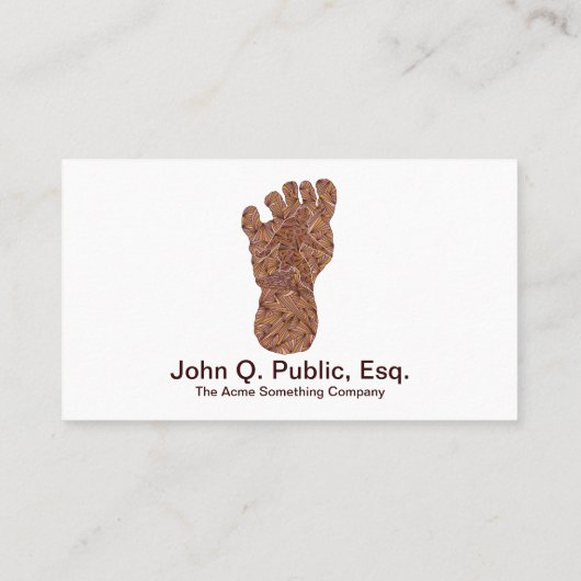 Sasquatch Track Bigfoot Fun Visitekaartje (Achterkant)