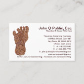 Sasquatch Track Bigfoot Fun Visitekaartje (Voorkant)