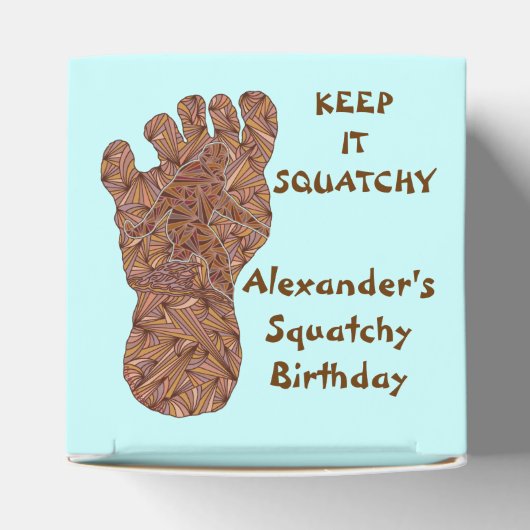 Sasquatch Track Bigfoot Plezier Bedankdoosjes (Bovenkant)