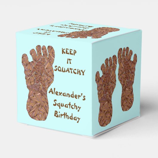 Sasquatch Track Bigfoot Plezier Bedankdoosjes (Achterkant)