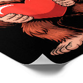 Sasquatch Valentijnsdag - Bigfoot Hart Singles Poster (Hoek)