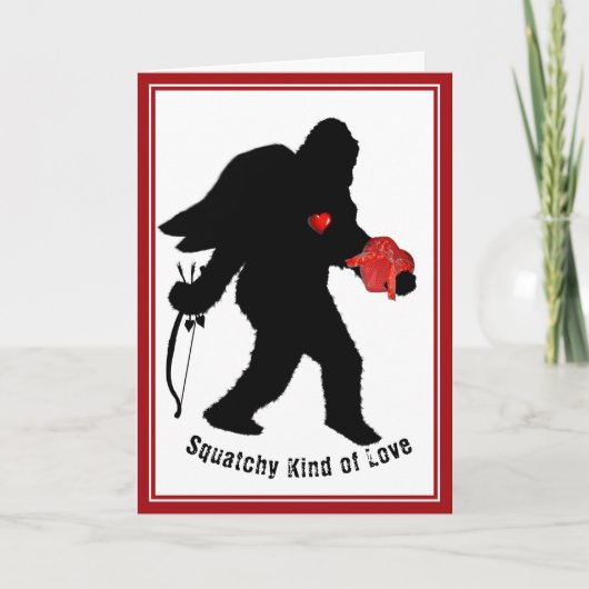 Sasquatch Valentijnsdag Feestdagen Kaart (Voorkant)