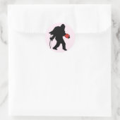 Sasquatch Valentijnsdag Ronde Sticker (Tas)