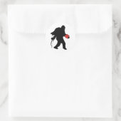 Sasquatch Valentijnsdag Ronde Sticker (Tas)