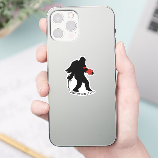 Sasquatch Valentijnsdag Sticker (Telefoon)