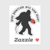 Sasquatch Valentijnsdag Sticker (Vel)