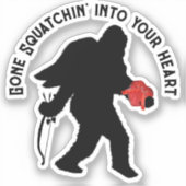Sasquatch Valentijnsdag Sticker (Voorkant)