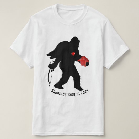 Sasquatch Valentijnsdag T-shirt (Design voorkant)
