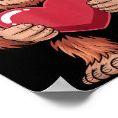 Sasquatch Valentine's Day - Bigfoot Heart Sungles Poster (Hoek)
