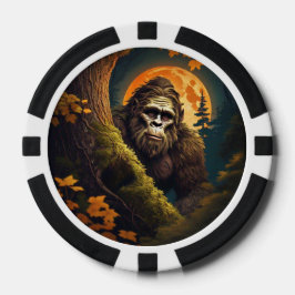Sasquatch verbergt pokerchips