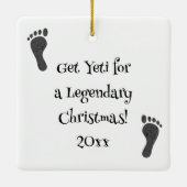 Sasquatch versiert kerstbomen grappig keramisch ornament (Achterkant)