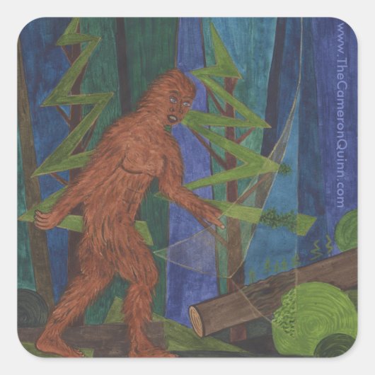 Sasquatch Vierkante Sticker (Voorkant)