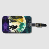 Sasquatch Volle Maan Bagagelabel (Voorkant (horizontaal))