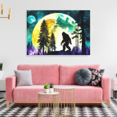 Sasquatch Volle Maan Canvas Afdruk (Insitu (Woonkamer))