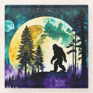 Sasquatch Volle Maan Glazen Onderzetter