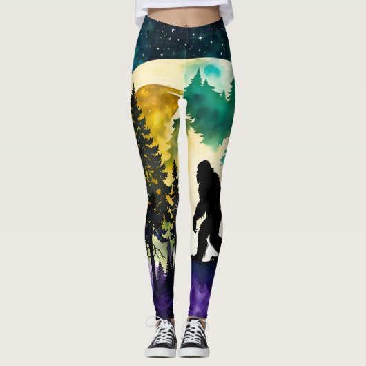 Sasquatch Volle Maan Leggings (Voorkant)
