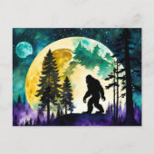 Sasquatch Volle maan op de Berg Briefkaart (Voorkant)