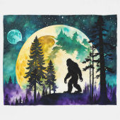 Sasquatch Volle maan op de Berg Fleece Deken (Voorkant (Horizontaal))