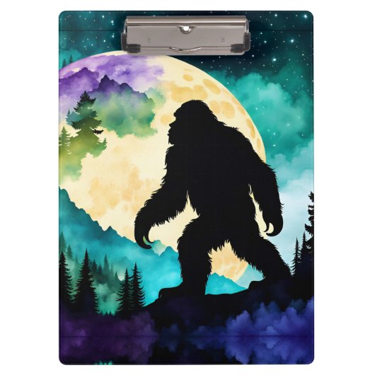 Sasquatch Volle maan op de Berg II Klembord (Voorkant)