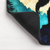 Sasquatch Volle maan op de Berg II Muismat (Hoek)