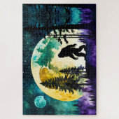 Sasquatch Volle maan op de Berg Legpuzzel (Verticaal)