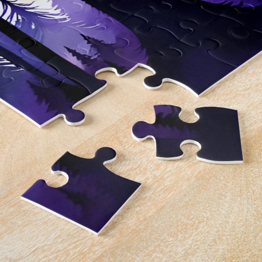 Sasquatch Volle maan op de Berg Legpuzzel (Zijkant)