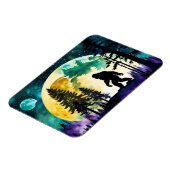 Sasquatch Volle maan op de Berg Magneet (Linkerzijde)