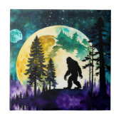 Sasquatch Volle Maan Tegeltje (Voorkant)